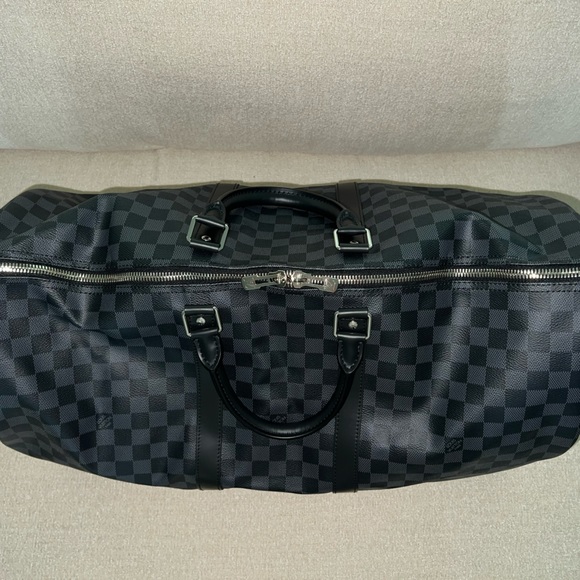 LIKE NEW Louis Vuitton ✩ Keepall Bandoulière 55 in Damier Graphite - Picture 5 of 16